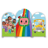 Cocomelon Theme Happy Birthday Party Arch Backdrop Cover